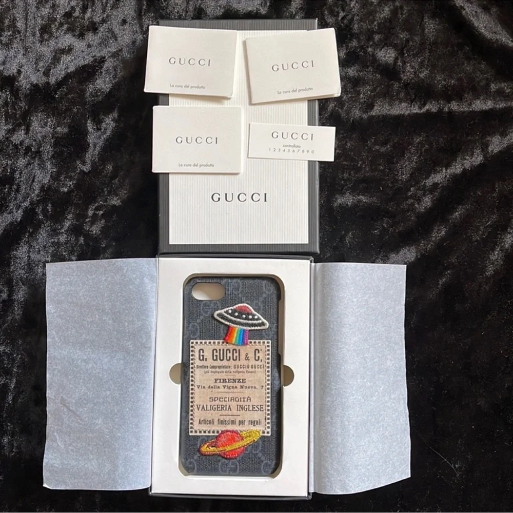Gucci iPhone 7 / 8 Print Phone Space Case Authentic